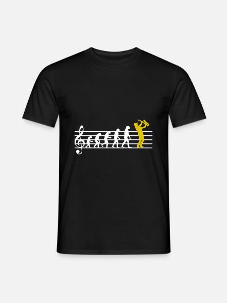 Saxophone Jazz Evolution Saxophone Classique Musicien - T-shirt homme - noir