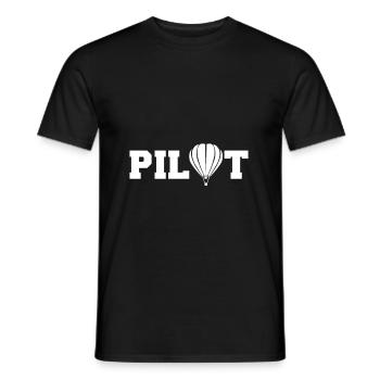 Balloon pilot hot air balloon sayings gift - Men's T-Shirt - black - Front - AI Model Male 178 light (178cm)