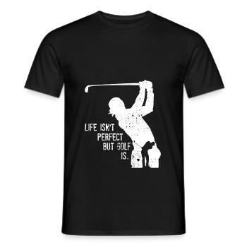 Golfer Golfspieler Silhouette Spruch Golfschläger - Männer T-Shirt - Schwarz - Vorne - AI Model Male 178 light (178cm)