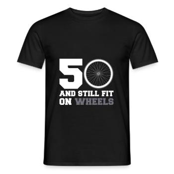 50er 50. Geburtstag Radsport Radfahrer Geschenk - Männer T-Shirt - Schwarz - Vorne - AI Model Male 178 light (178cm)