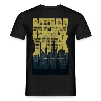New York City - Men's T-Shirt - black - Front - AI Model Male 178 light (178cm)