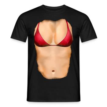 Mein wahres Ich - Bikini Rot - Men's T-Shirt - black - Front - AI Model Male 178 light (178cm)