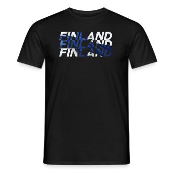 Finland - Men's T-Shirt - black - Front - AI Model Male 178 light (178cm)
