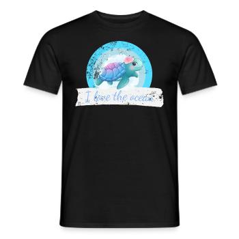 Turtle - Men's T-Shirt - black - Front - AI Model Male 178 light (178cm)