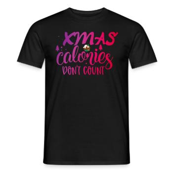 calories de noël noël calories de noël nourriture - T-shirt homme - noir - Devant - AI Model Male 178 light (178cm)
