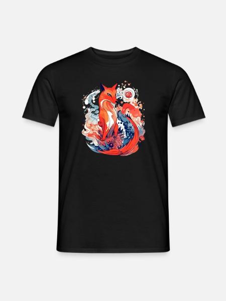 Mowglo the elegant fox - Men's T-Shirt - black