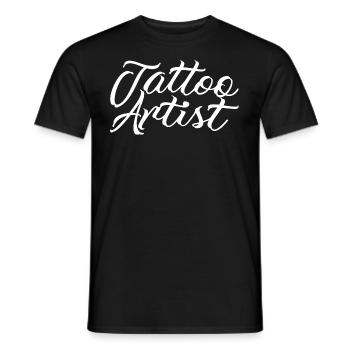 INKED BASTARDS TATTOO STUDIO TRIBAL INK ARTIST - Men's T-Shirt - black - Front - AI Model Male 178 light (178cm)