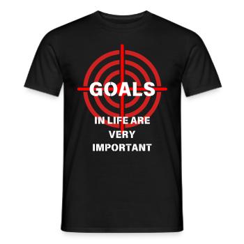 Les objectifs dans la vie sont très importants (2) - T-shirt homme - noir - Devant - AI Model Male 178 light (178cm)