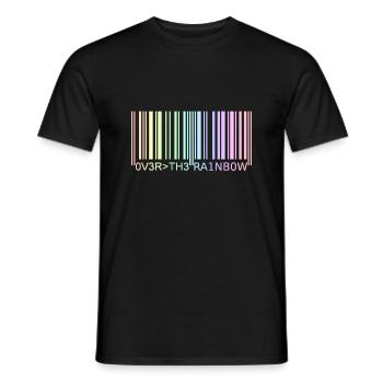 Barcode Pastell - Männer T-Shirt - Schwarz - Vorne - AI Model Male 178 light (178cm)