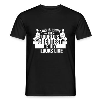 Le meilleur papa du monde - T-shirt homme - noir - Devant - AI Model Male 178 light (178cm)
