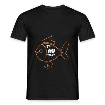 Au poisson rouge - T-shirt homme - noir - Devant - AI Model Male 178 light (178cm)