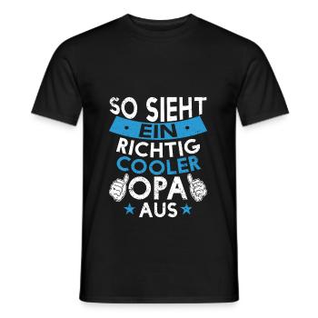 opa, cooler opa, geschenkidee, geschenk, familie - Männer T-Shirt - Schwarz - Vorne - AI Model Male 178 light (178cm)
