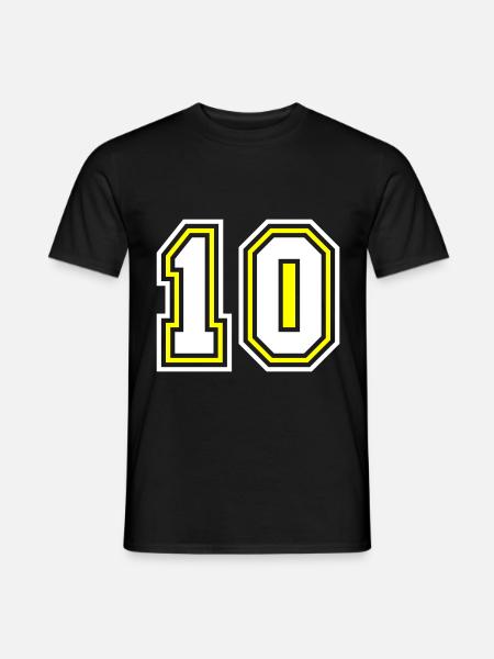 Symbole de 10 chiffres - T-shirt homme - noir