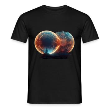 Portal2portal - Männer T-Shirt - Schwarz - Vorne - AI Model Male 178 light (178cm)
