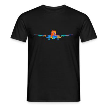 Flugzeug Flugzeuge Geschenk - Männer T-Shirt - Schwarz - Vorne - AI Model Male 178 light (178cm)