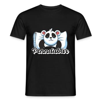 Panda schlafen Schlaf Pyjama Geschenk - Männer T-Shirt - Schwarz - Vorne - AI Model Male 178 light (178cm)