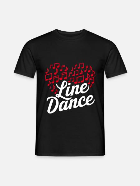 Danse en ligne Danser avec l’amour et le cœur - T-shirt homme - noir