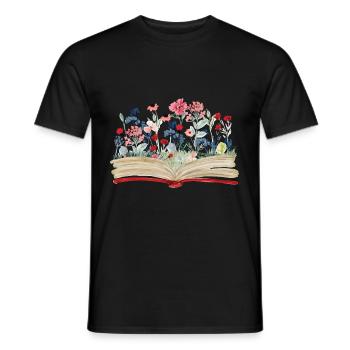 Bookworm Bookworm Book Reading - Men's T-Shirt - black - Front - AI Model Male 178 light (178cm)