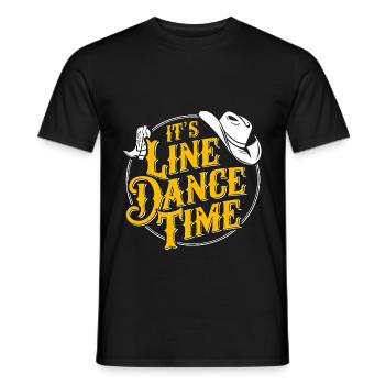 Danse en ligne Time Danse en ligne Il est temps de danser - T-shirt homme - noir - Devant - AI Model Male 178 light (178cm)