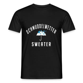 Schmuddelwetter Sweater Regen Kuscheln Hamburg - Männer T-Shirt - Schwarz - Vorne - AI Model Male 178 light (178cm)