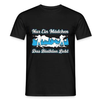 Nur Ein Mädchen Das Biathlon Liebt Biathlon Fan - Männer T-Shirt - Schwarz - Vorne - AI Model Male 178 light (178cm)