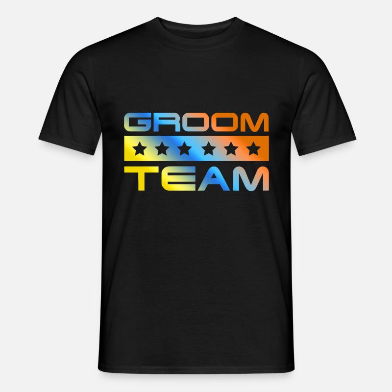 Groom Crew Bunt - Männer T-Shirt - Schwarz