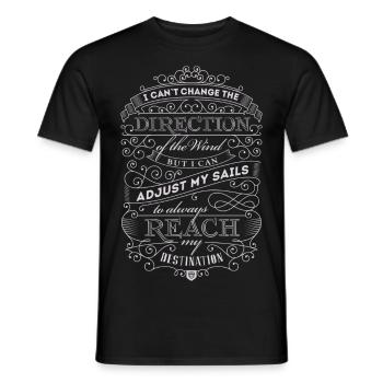 Passen Sie meine Segel an, erreichen Sie mein Ziel! - Männer T-Shirt - Schwarz - Vorne - AI Model Male 178 light (178cm)