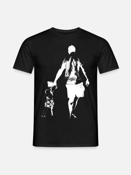 Padre e hija, niños, amor, como, niño, papá - Camiseta hombre - negro