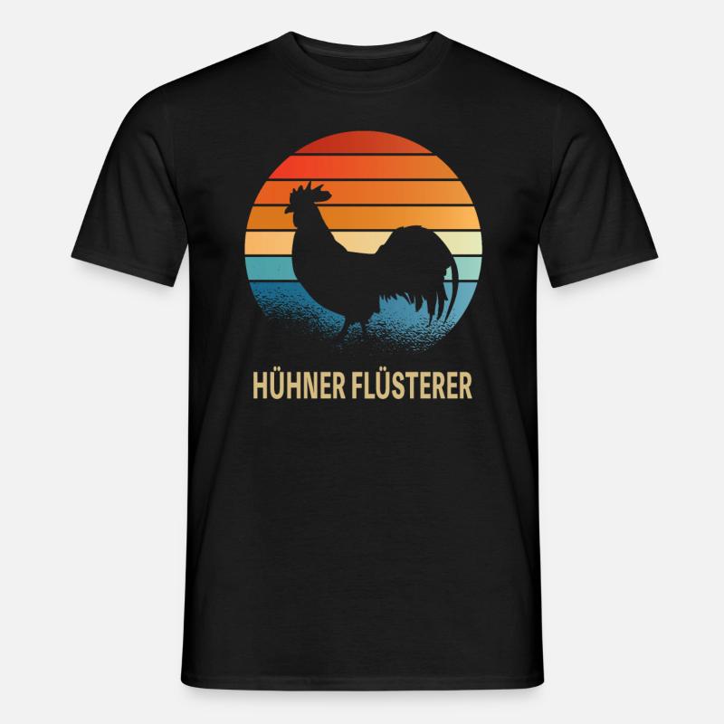 Hühnerflüsterer Huhn Landwirt Hühner Geschenkidee - Männer T-Shirt - Schwarz