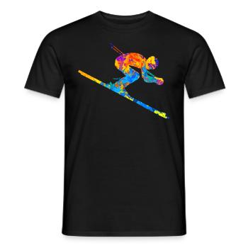 Ski Ski Ski Sports d’hiver Idée cadeau - T-shirt homme - noir - Devant - AI Model Male 178 light (178cm)