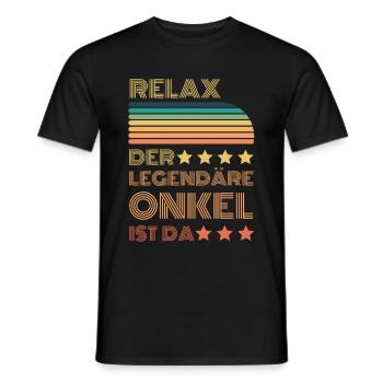 Relax der Legendäre Onkel ist hier Retro - Männer T-Shirt - Schwarz - Vorne - AI Model Male 178 light (178cm)