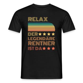 Relax der Legendäre Rentner ist hier Retro - Männer T-Shirt - Schwarz - Vorne - AI Model Male 178 light (178cm)