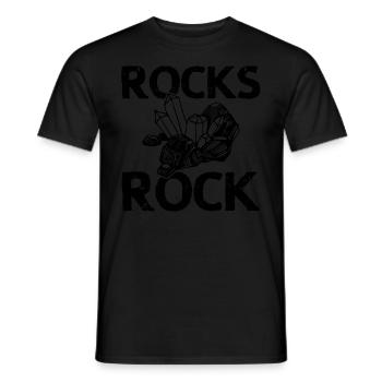 Drôle de géologue de chasse aux roches Rockhounding - T-shirt homme - noir - Devant - AI Model Male 178 light (178cm)