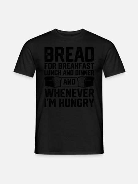 Funny bread baker - Men's T-Shirt - black