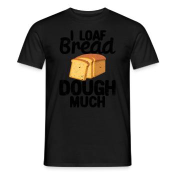 Funny bread baker - Men's T-Shirt - black - Front - AI Model Male 178 light (178cm)