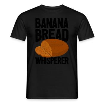 Funny bread baker - Men's T-Shirt - black - Front - AI Model Male 178 light (178cm)