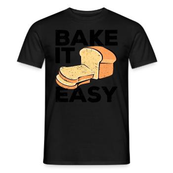 Funny bread baker - Men's T-Shirt - black - Front - AI Model Male 178 light (178cm)
