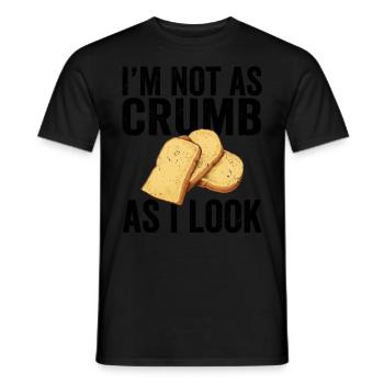Funny bread baker - Men's T-Shirt - black - Front - AI Model Male 178 light (178cm)