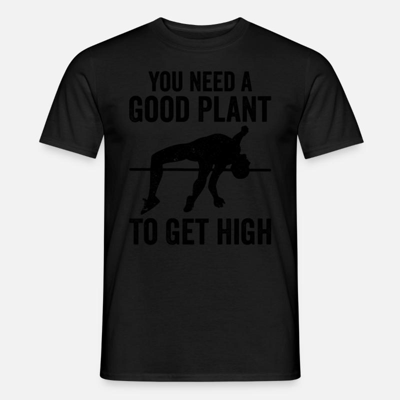 Lustiger Stabhochsprung - Männer T-Shirt - Schwarz