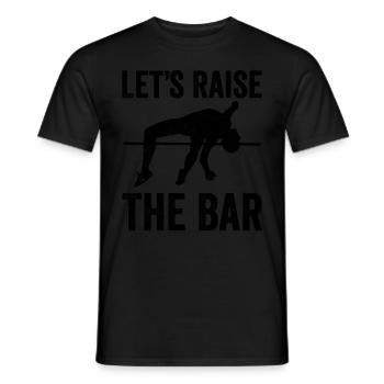 Saut à la perche amusant Saut à la perche - T-shirt homme - noir - Devant - AI Model Male 178 light (178cm)