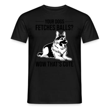 Police Officer Police Dog - Men's T-Shirt - black - Front - AI Model Male 178 light (178cm)