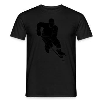 Eishockeyspieler - Männer T-Shirt - Schwarz - Vorne - AI Model Male 178 light (178cm)