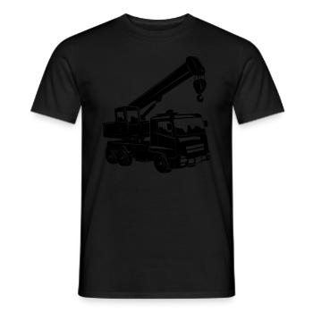 Crane operator - Men's T-Shirt - black - Front - AI Model Male 178 light (178cm)