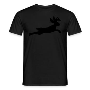 Schakalope Hase Fabeltier Folklore - Männer T-Shirt - Schwarz - Vorne - AI Model Male 178 light (178cm)