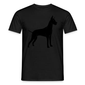 Deutsche Dogge Hund - Männer T-Shirt - Schwarz - Vorne - AI Model Male 178 light (178cm)