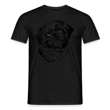 Shih Tzu Dog - Men's T-Shirt - black - Front - AI Model Male 178 light (178cm)