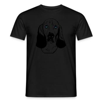 Bassett Chien de chasse - T-shirt homme - noir - Devant - AI Model Male 178 light (178cm)