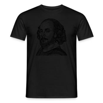 William Shakespeare Literatur - Männer T-Shirt - Schwarz - Vorne - AI Model Male 178 light (178cm)