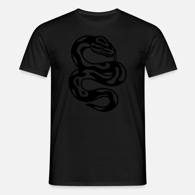Puffer python snake - Men's T-Shirt - black