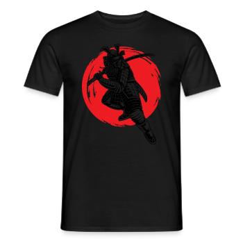 Samurai Japanischer Krieger Bushido - Männer T-Shirt - Schwarz - Vorne - AI Model Male 178 light (178cm)